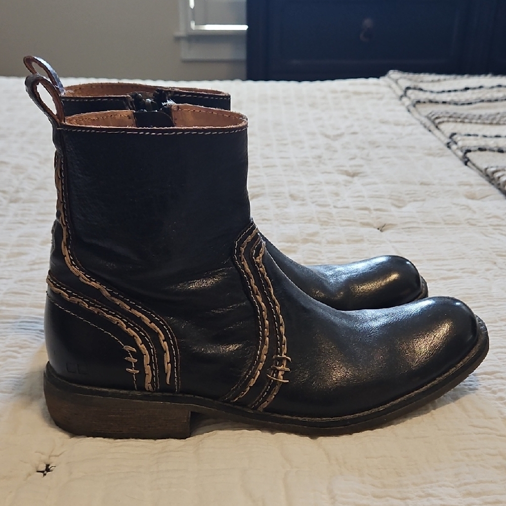 Bed Stu Men's Black Leather Boots